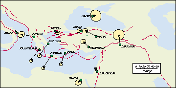 Horizontal motion of a global network of SLR sites for the Mediterranean