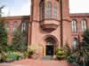 Exterior shot of Smithsonian Castle building. (photo by Carey Noll) (37,674 bytes)